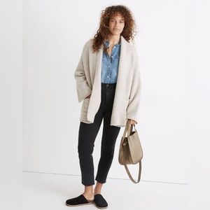Madewell Mclean Shawl-Collar Open Front Cardigan Pockets Sweater Size XXS